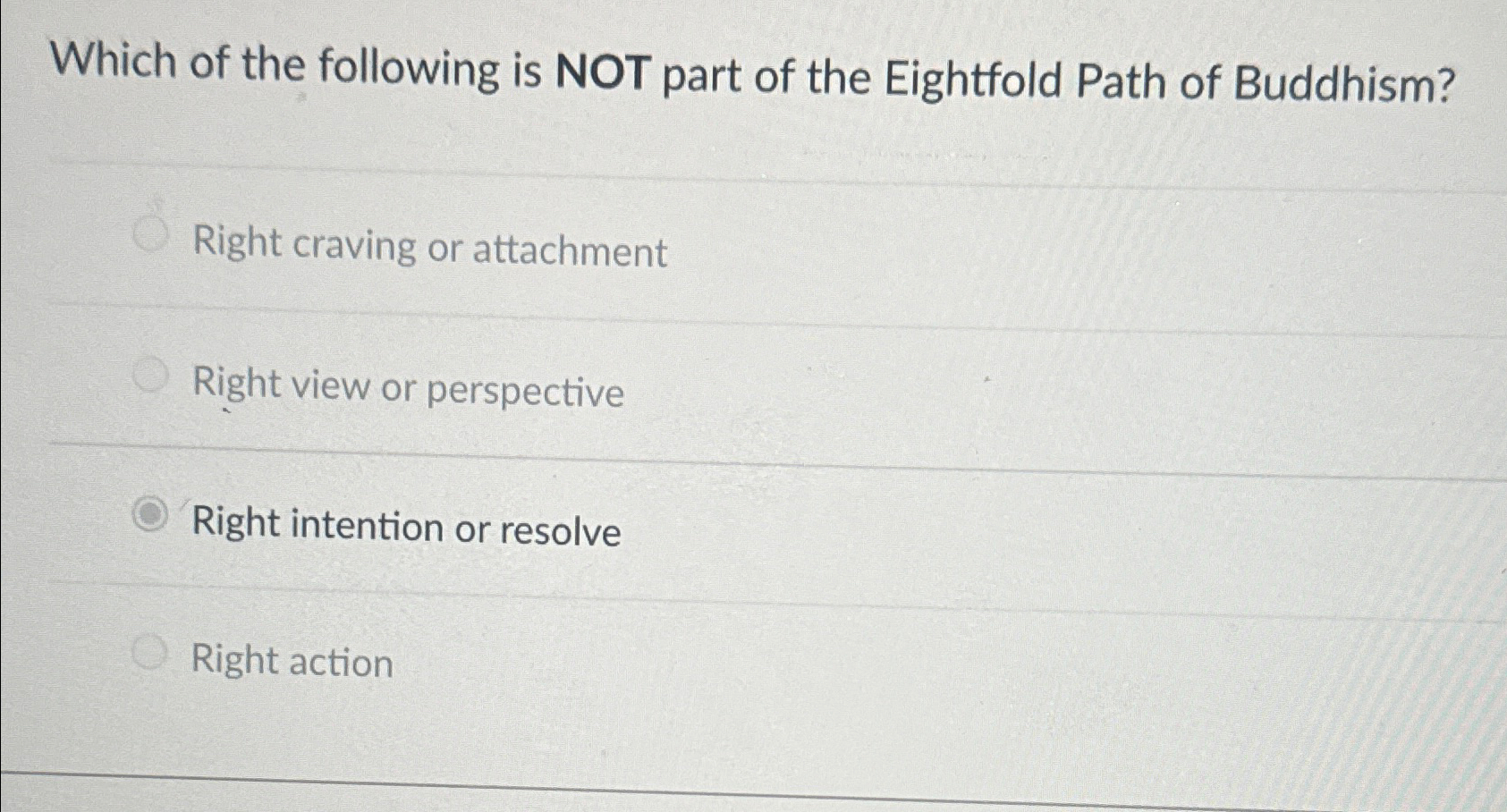 Solved Which of the following is NOT part of the Eightfold | Chegg.com