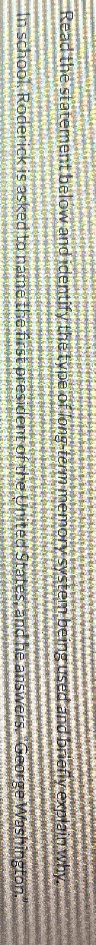 Solved Read the statement below and identify the type of | Chegg.com