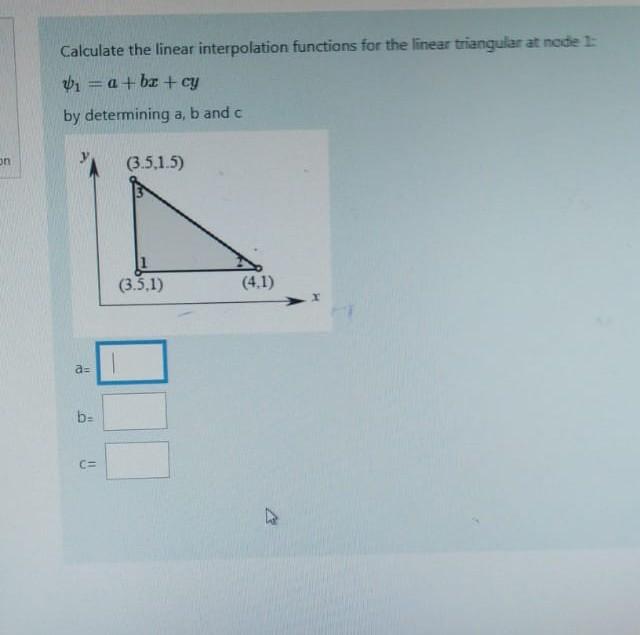 Solved Calculate The Linear Interpolation Functions For The Chegg Solved Calculate The Linear Interpolation Functions For The Chegg
