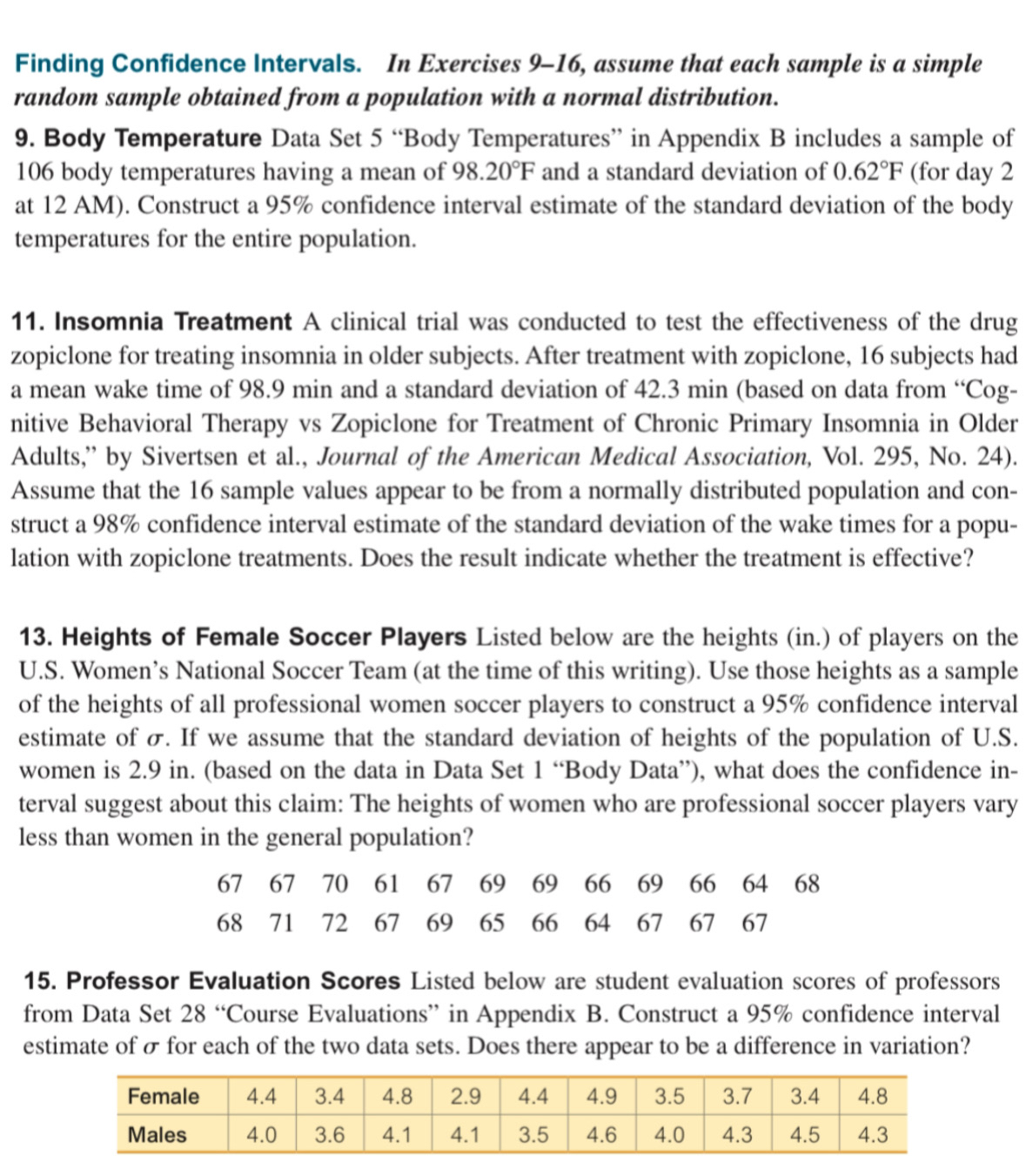 Solved Show work please. Finding Confidence Intervals. In | Chegg.com