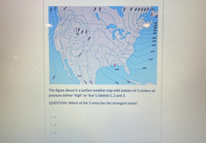 Solved 000 1906 1024 The figure above is a surface weather | Chegg.com