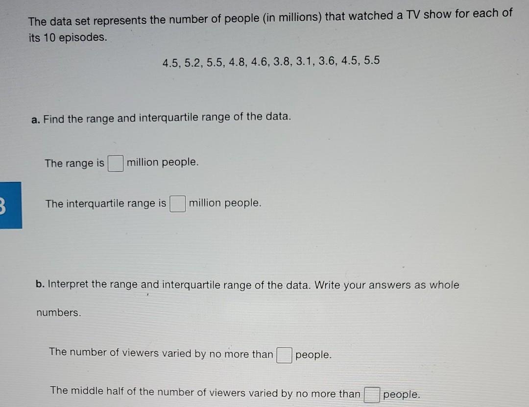 Solved The data set represents the number of people (in  Chegg.com