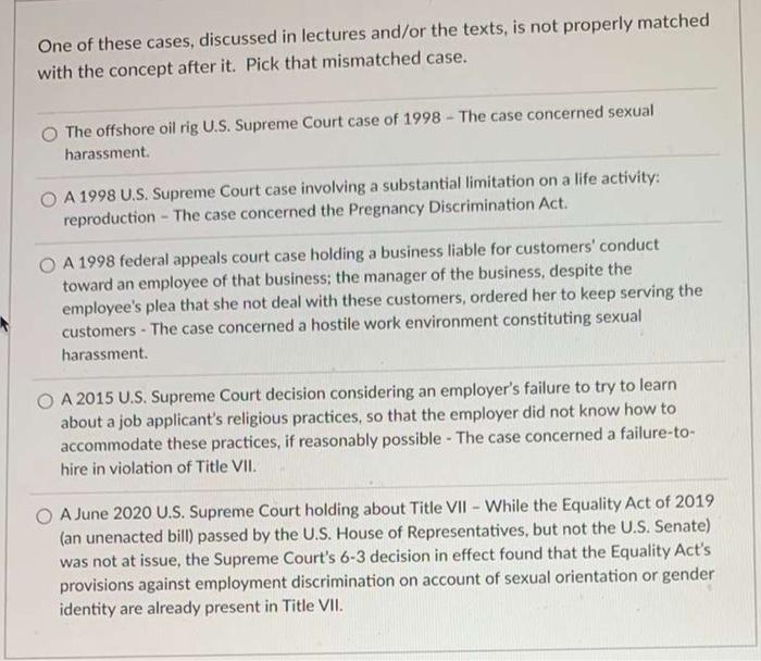 supreme court case study 4 answers