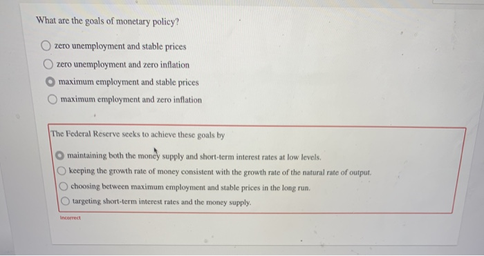 what-are-the-goals-of-monetary-policy-zero-chegg