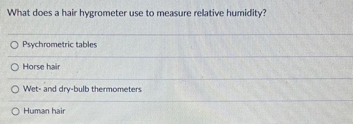 Human hair clearance hygrometer