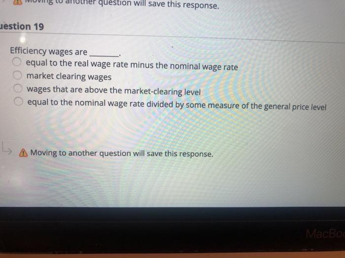 Solved question will save this response. uestion 19 | Chegg.com