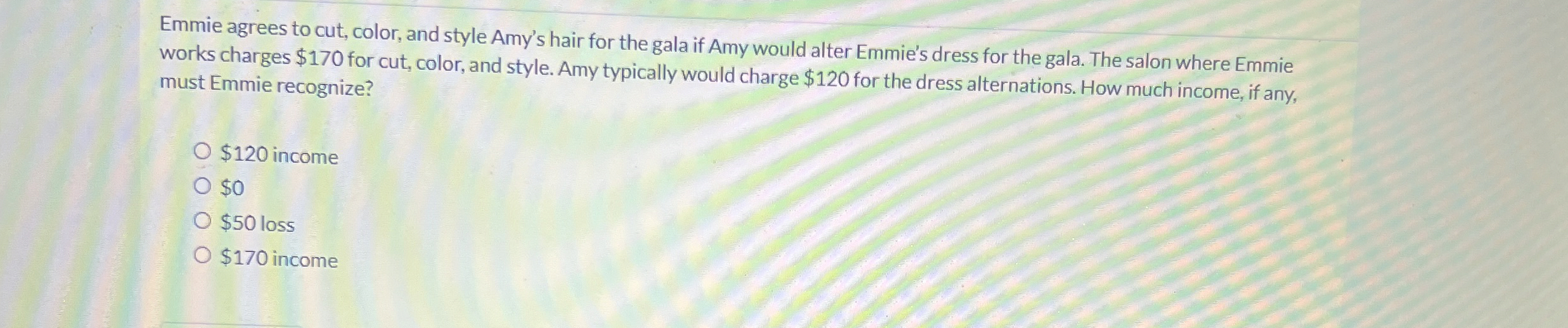 Solved Emmie agrees to cut, color, and style Amy's hair for