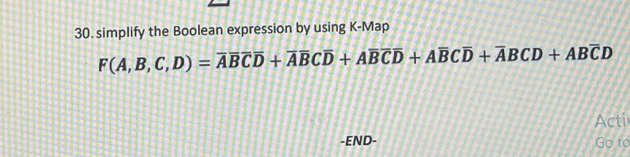 Solved simplify the Boolean expression by using | Chegg.com
