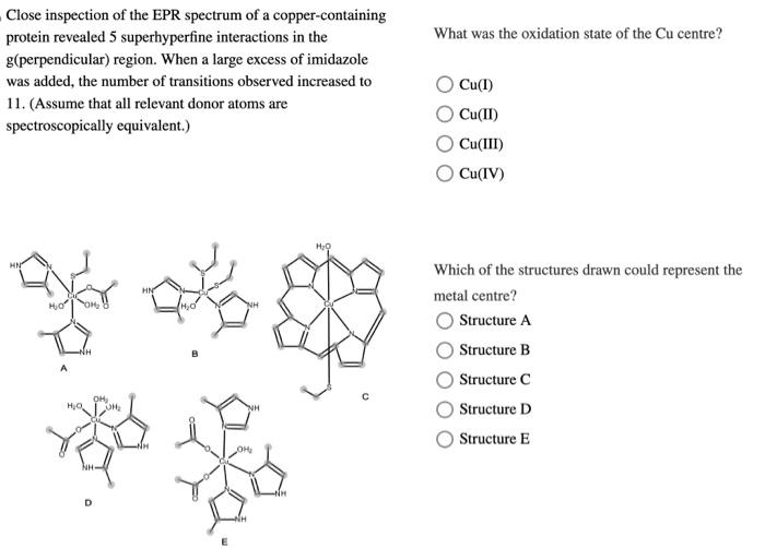 Solved Close inspection of the EPR spectrum of a | Chegg.com