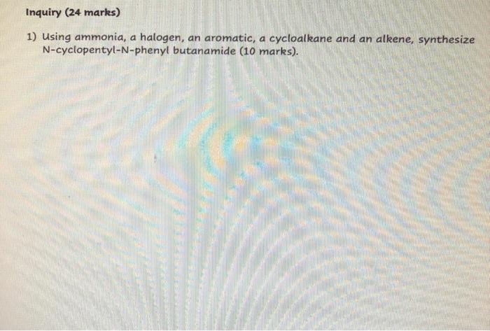 Solved organic chem! please help asap! i need this in 10 | Chegg.com