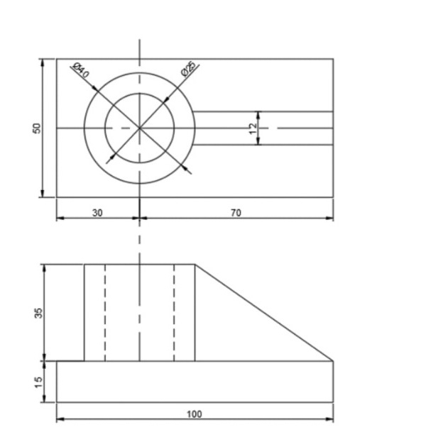 Solved Q2: Complete the third view using the given set of | Chegg.com