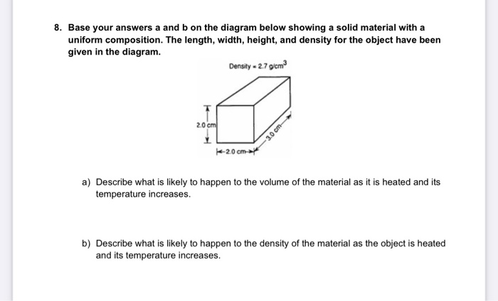 Solved 8. Base your answers a and b on the diagram below | Chegg.com