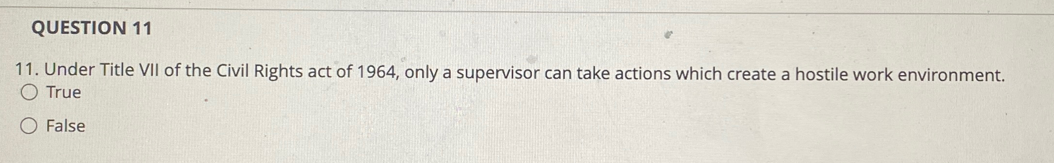 Solved QUESTION 1111. ﻿Under Title VII Of The Civil Rights | Chegg.com