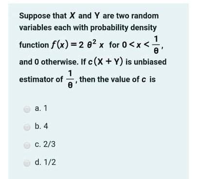 Solved Suppose that X and Y are two random variables each | Chegg.com