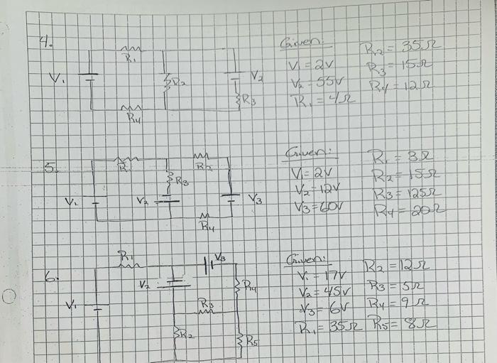 Solved Determine the current through the voltage across and | Chegg.com