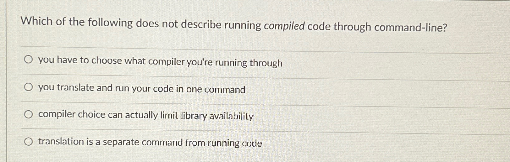 Solved Which of the following does not describe running | Chegg.com