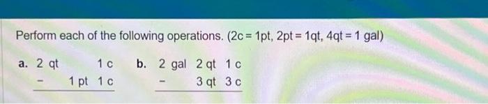 Solved Perform each of the following operations. | Chegg.com