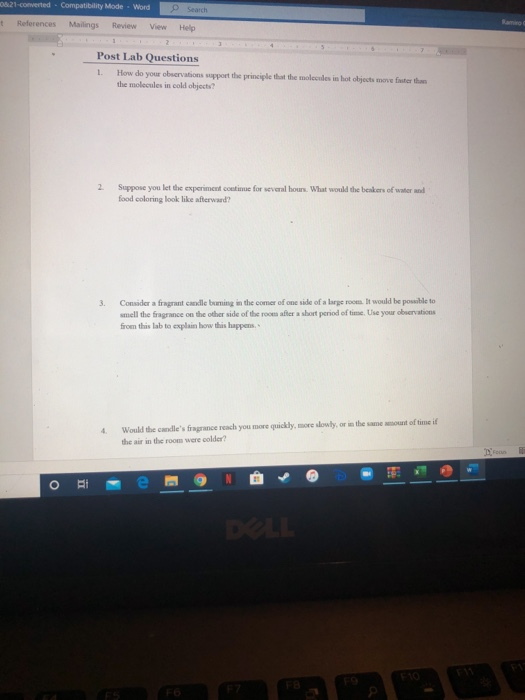 Solved i need help with my post lab questions please, just a | Chegg.com