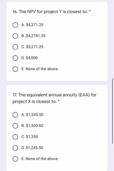 Solved Use the following data to answer Questions 15 through | Chegg.com