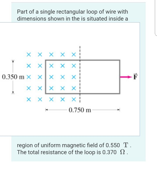 Solved Part Of A Single Rectangular Loop Of Wire With | Chegg.com