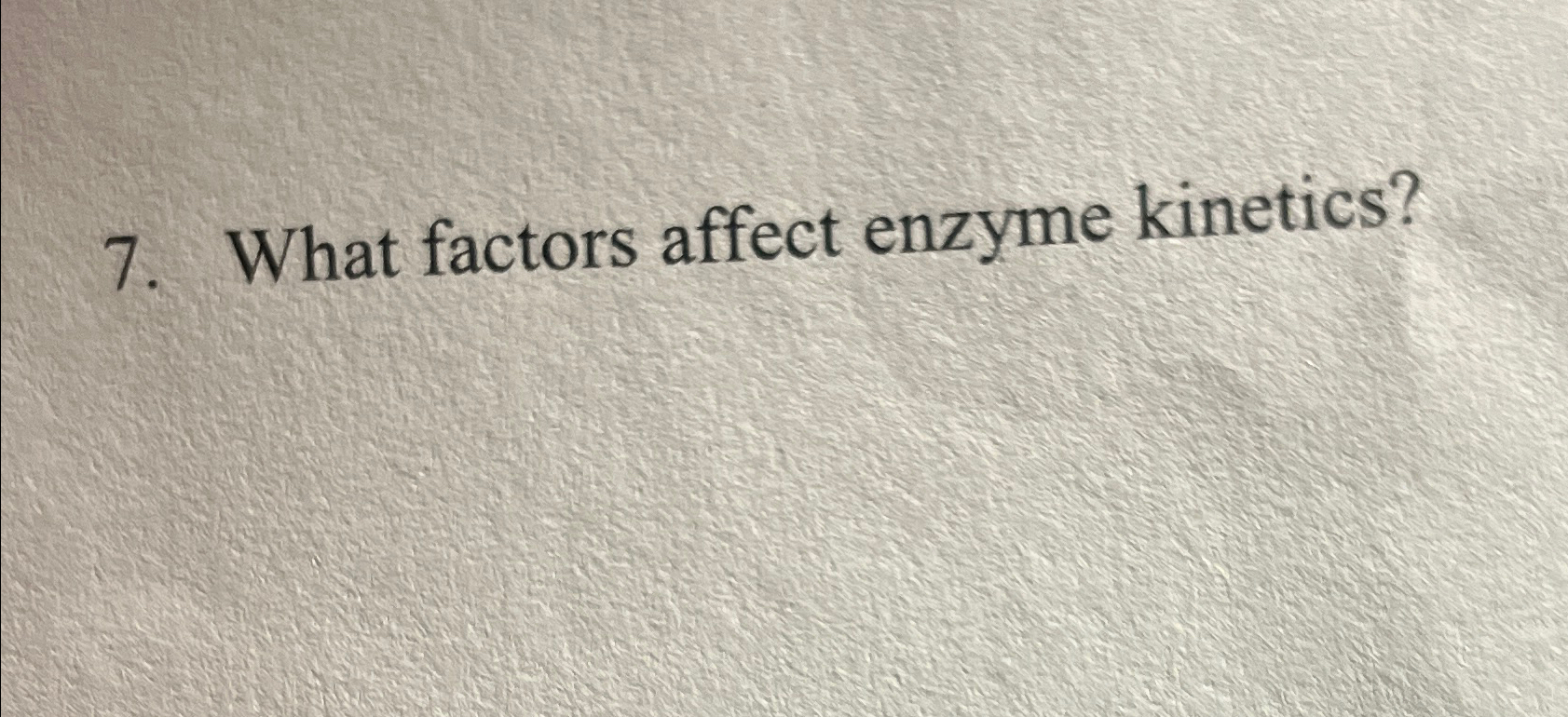 Solved What factors affect enzyme