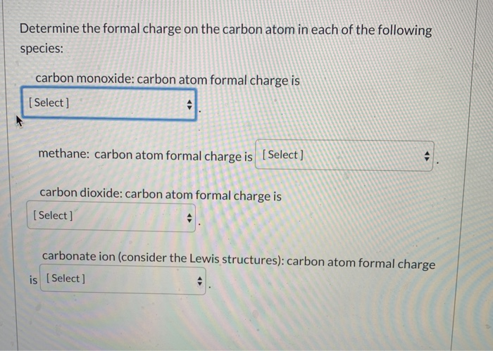 formal charge of carbon