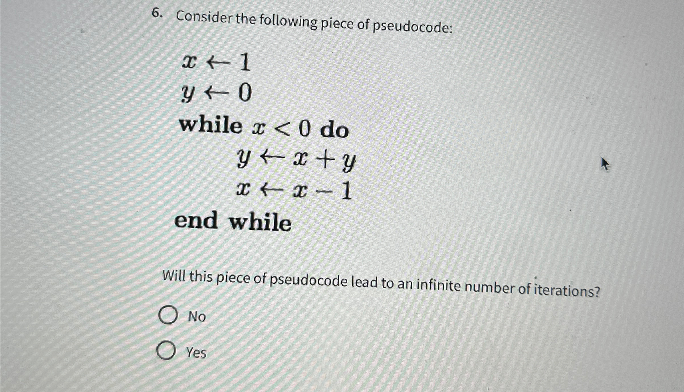 Solved Consider the following piece of | Chegg.com