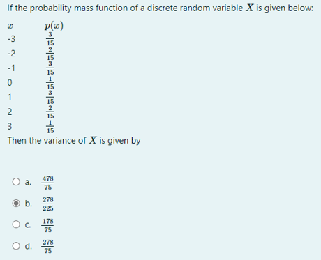 Solved If the probability mass function of a discrete random | Chegg.com