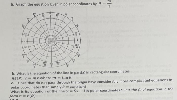Solved a. Graph the equation given in polar coordinates by | Chegg.com