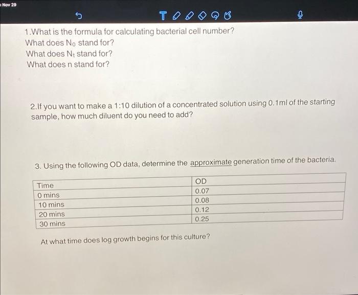 Solved Nov 29 KO TOO 1. What is the formula for calculating | Chegg.com