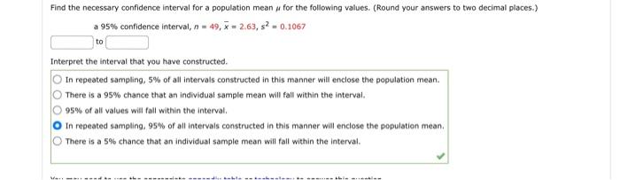 Solved Find the necessary confidence interval for a | Chegg.com