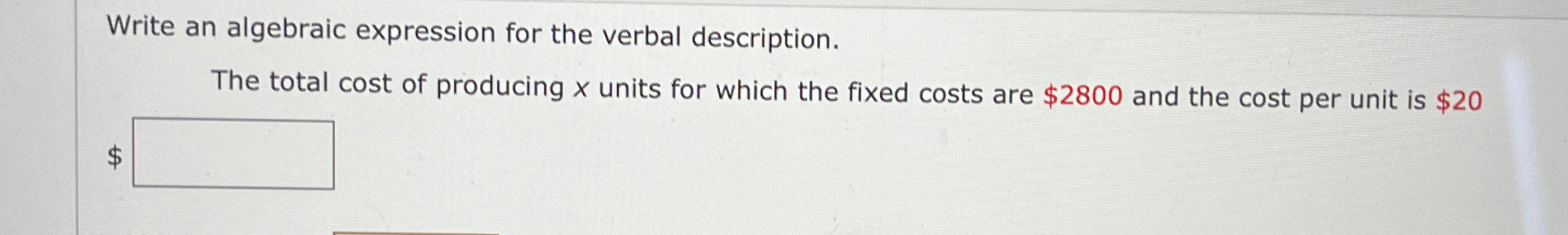 Solved Write an algebraic expression for the verbal | Chegg.com