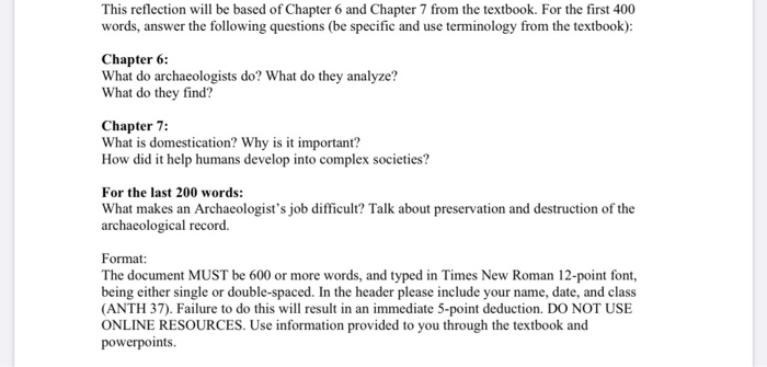 Solved This reflection will be based of Chapter 6 and | Chegg.com