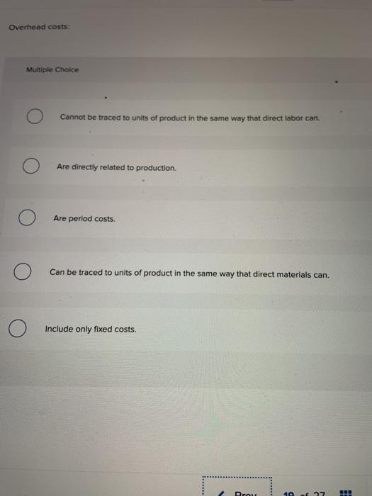 Solved costs support the company as a whole. Multiple Choice | Chegg.com