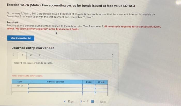Solved Exercise 10-5A (Static) Journal entries for a line of | Chegg.com