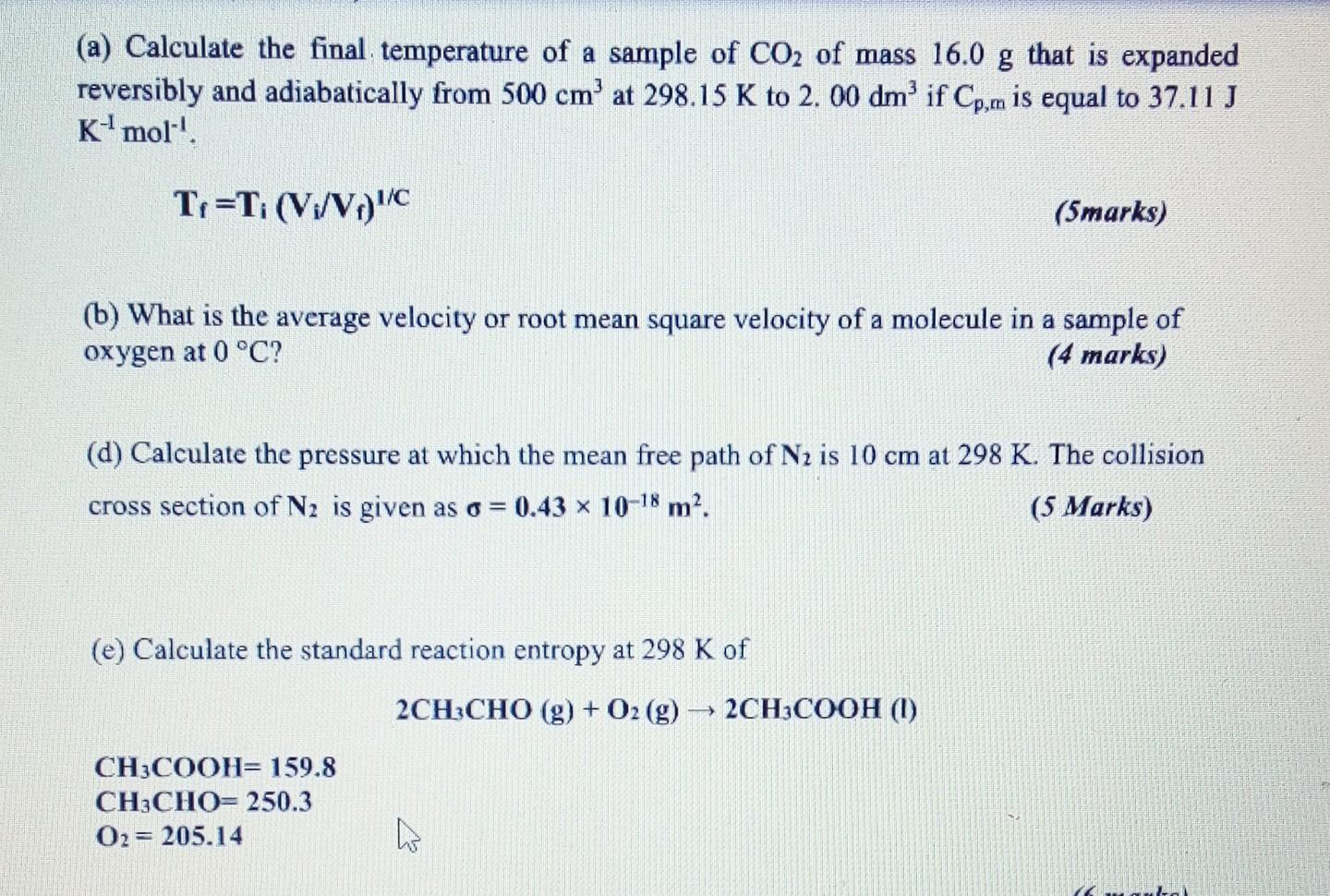 Solved (a) Calculate the final temperature of a sample of | Chegg.com