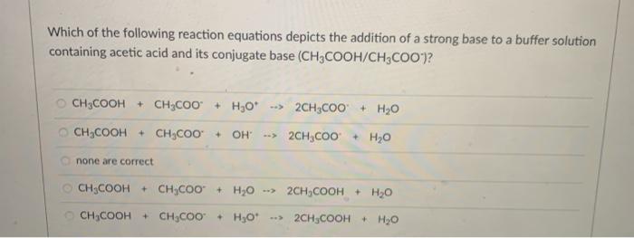 Solved Which of the following reaction equations depicts the | Chegg.com