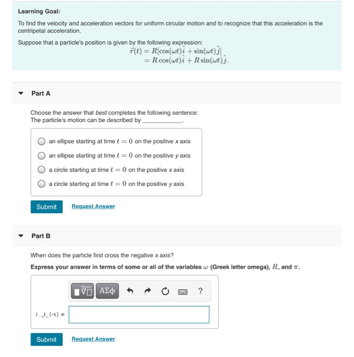 Solved Learning Goal To Find The Velocity And Accelerati Chegg Com