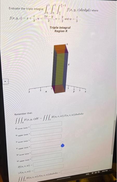 Solved Evaluate the triple integral | Chegg.com