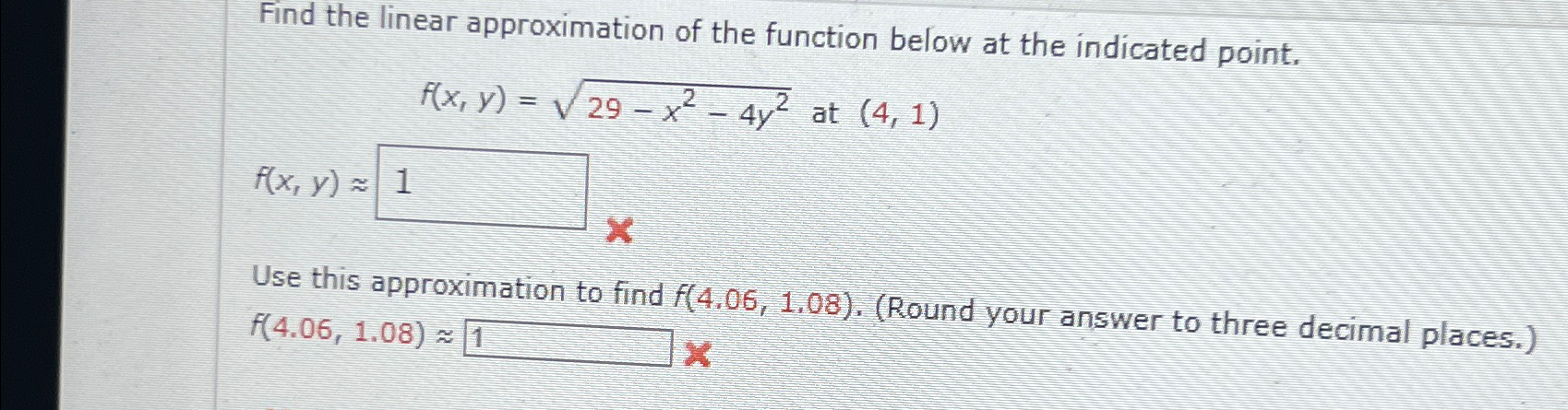 Solved Find the linear approximation of the function below | Chegg.com
