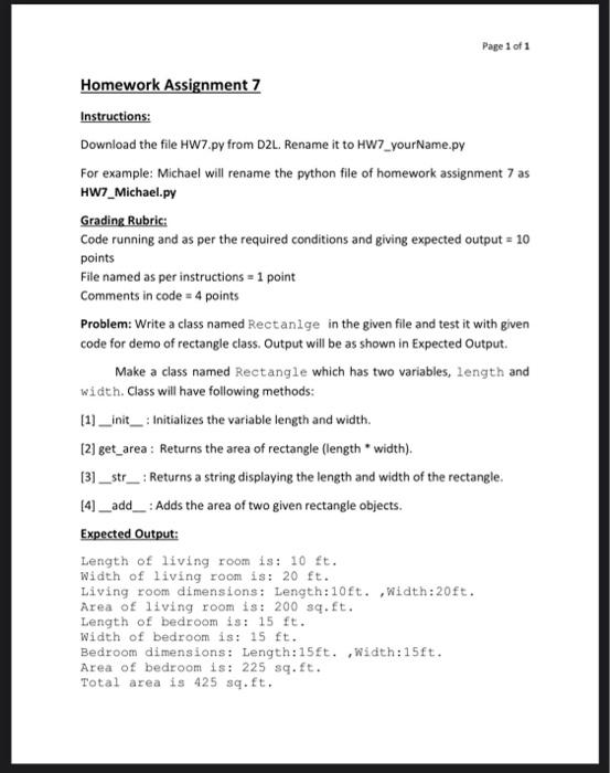 Solved Page 1 of 1 Homework Assignment 7 Instructions: | Chegg.com