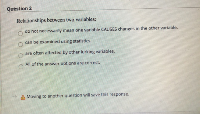 Solved Question 2 Relationships between two variables: do | Chegg.com