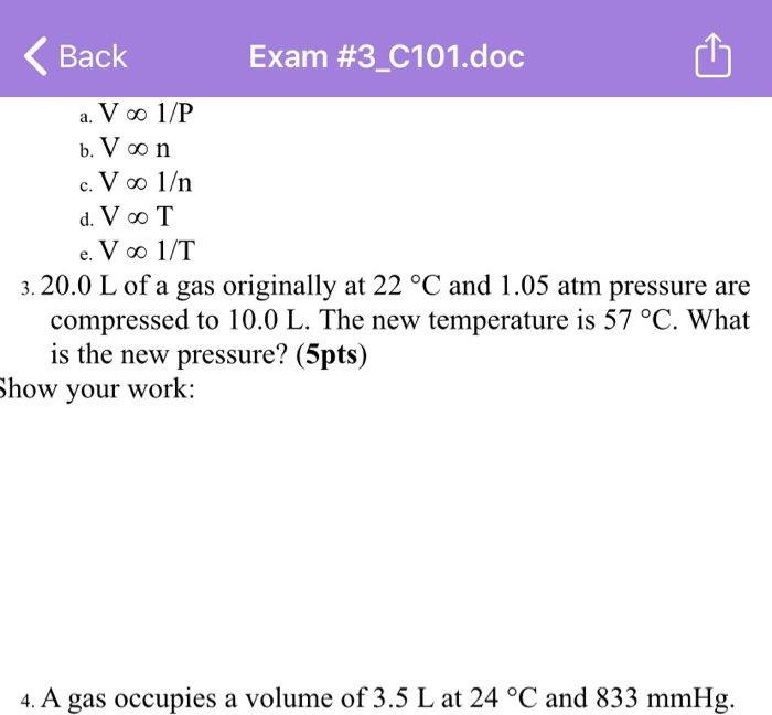 Solved Exam 3 C101 Doc A Vo 1 P B Von C V 1 N D Vt Chegg Com