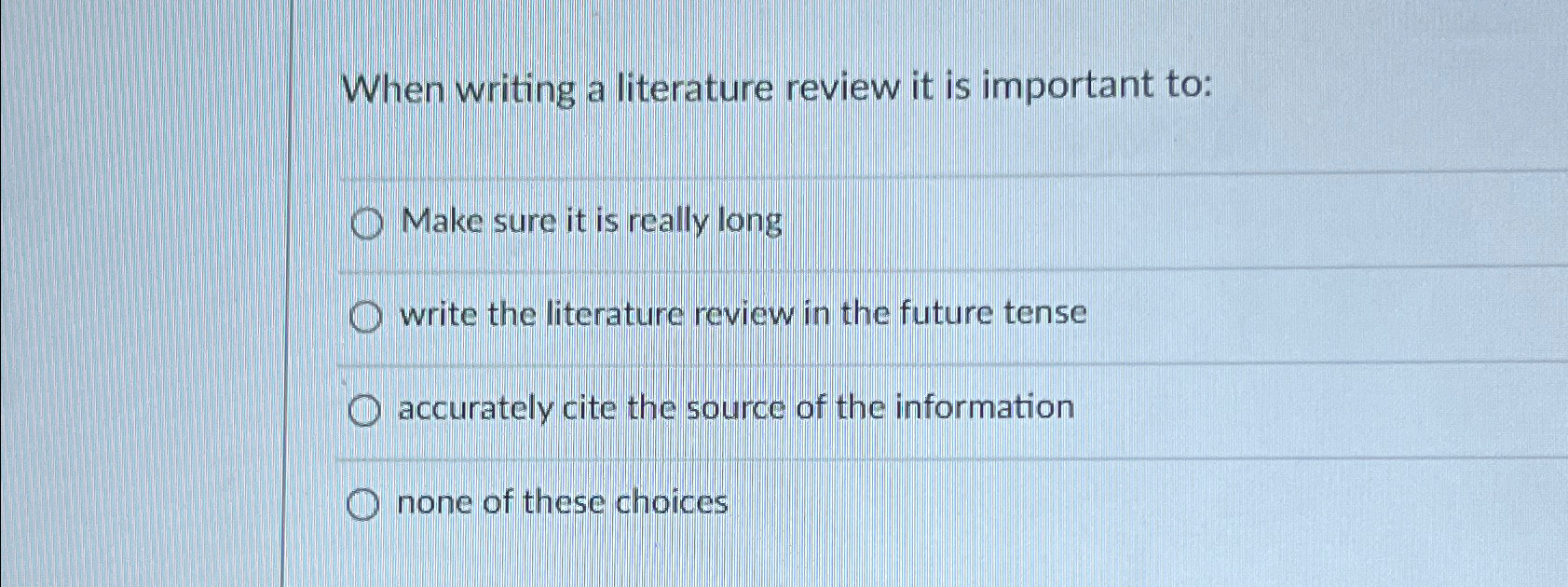 writing literature reviews chegg