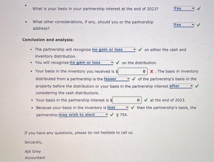 Solved cari hawkins is a 50 partner in the calendar year chegg