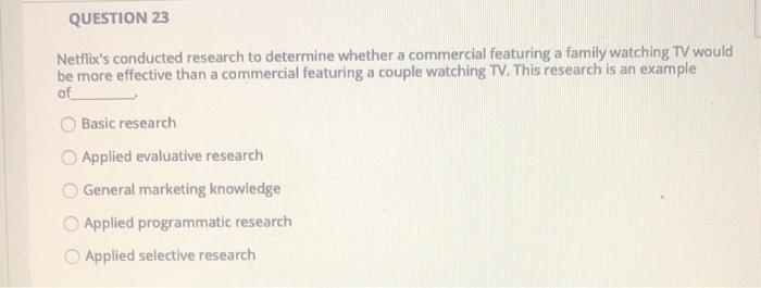 research netflix questions