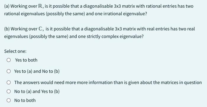 Solved Find all eigenvalues and eigenvectors (up to scaling) | Chegg.com