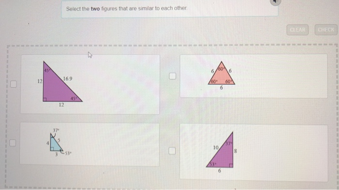 Solved Select the two figures that are similar to each other | Chegg.com