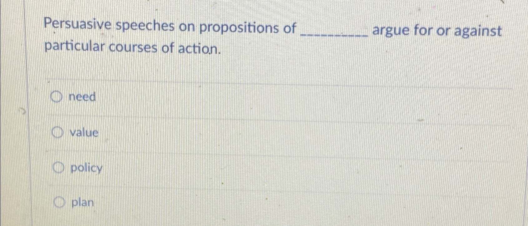 persuasive speeches on questions of argue for or against