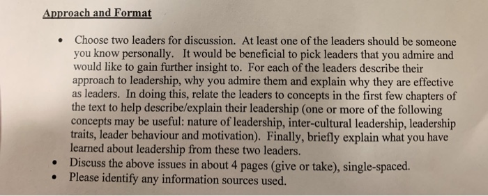 Solved Hi Chegg Team,this Is An Assignment Of Leadership | Chegg.com